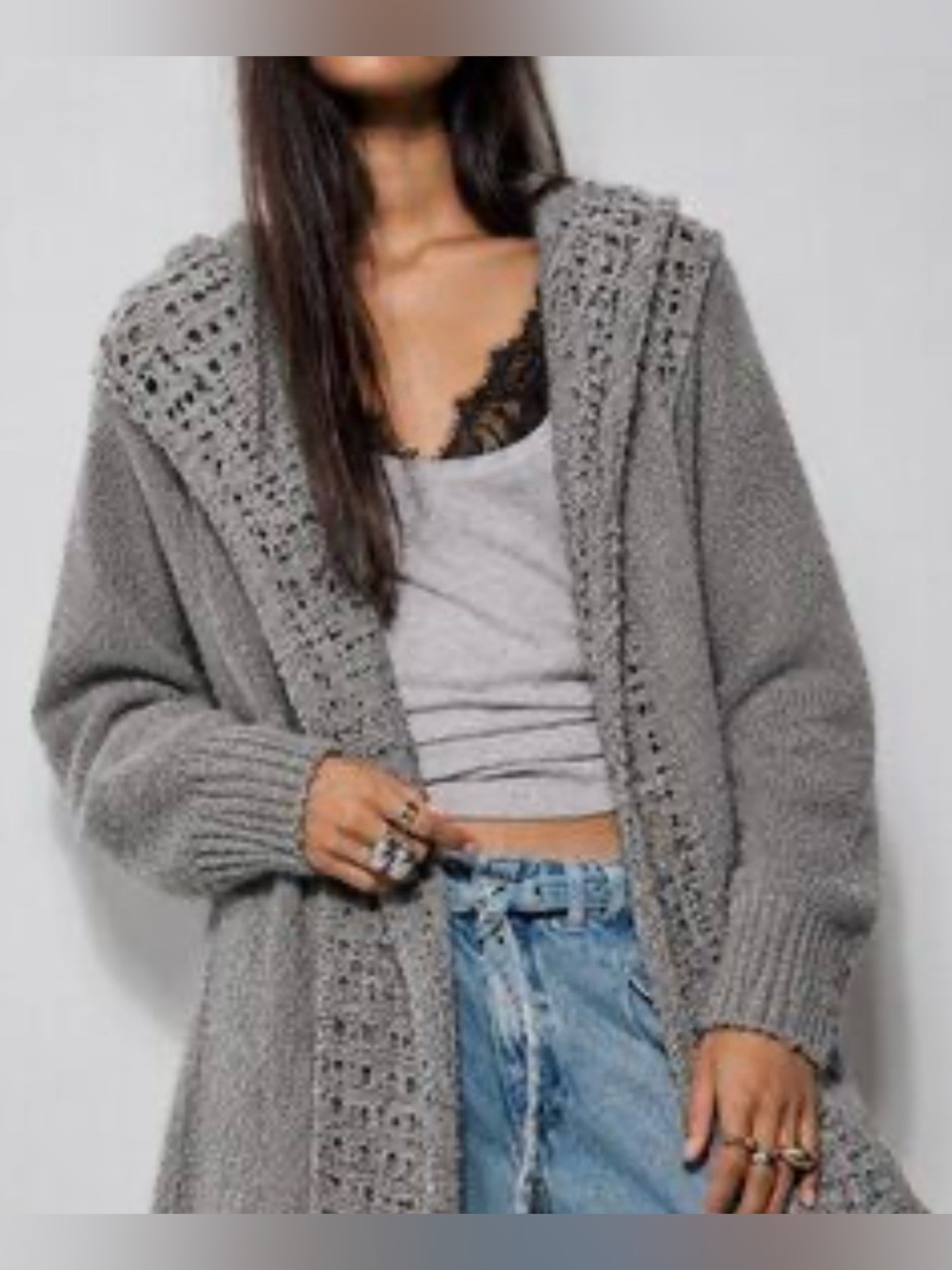 Anthropologie angel of the north gray cardigan sm - Picture 1 of 5